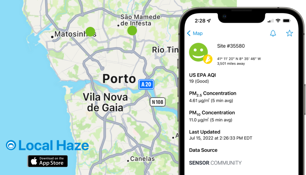 Around the World in 80 Sensors guided by Local Haze, stopping in Porto Portugal